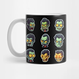 Funky Frankenstein Faces Halloween Costume Mug